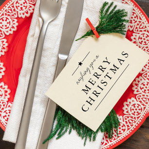 Modern wünschen Sie ein frohes Weihnachtsfest Gummistempel