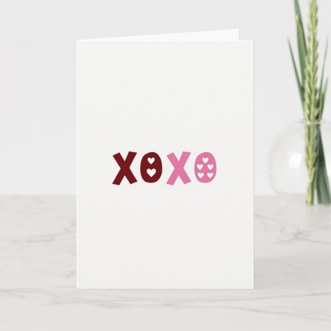 Modern Xoxo Expression Card Karte (Vorderseite)