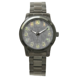 Modern Yelloe Glow Art Watch Armbanduhr