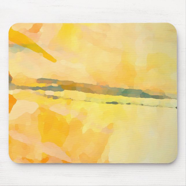 Modern Yellow Abstrakt Expressionist Mouse Pad Mousepad (Vorne)