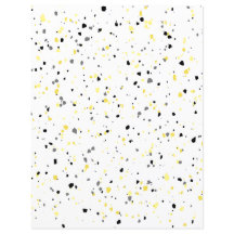 Modern Yellow Grey Tiny Terrazzo Scrapbook Paper