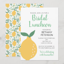 Modern Yellow Lemon Bridal Luncheon