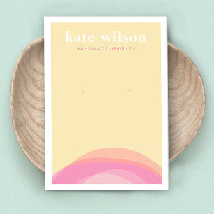 Modern Yellow Pink Earring Display Card
