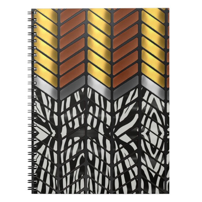 Modern Zigzag Zickzack Zebra Animal Print Notizblock (Vorderseite)