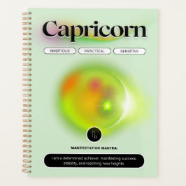 Modern Zodiac Sign Capricorn Zitat Erdelement Planer