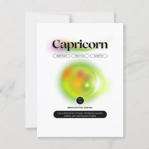 Modern Zodiac Sign Capricorn Zitat Erdelement Postkarte