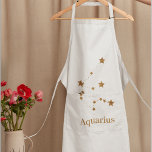 Modern Zodiac Sign Gold Aquarius | Element Air Schürze<br><div class="desc">Modern Zodiac Sign Gold Aquarius | Element Air</div>