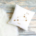 Modern Zodiac Sign Gold Leo | Elementfeuer Kissen<br><div class="desc">Modern Zodiac Sign Gold Leo | Elementfeuer</div>