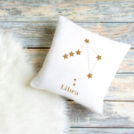 Modern Zodiac Sign Gold Libra | Element Air Kissen