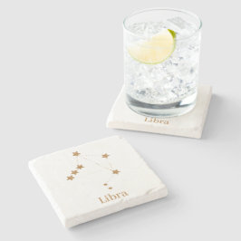 Modern Zodiac Sign Gold Libra | Element Air Steinuntersetzer