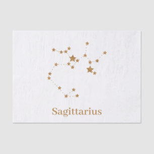 Modern Zodiac Sign Gold Sagittarier Element Fire Seidenpapier