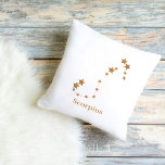 Modern Zodiac Sign Gold Scorpius | Element Wasser Kissen<br><div class="desc">Modern Zodiac Sign Gold Scorpius | Element Wasser</div>