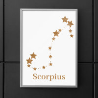 Modern Zodiac Sign Gold Scorpius | Element Wasser