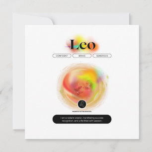 Modern Zodiac Sign Leo Zitat   Elementfeuer
