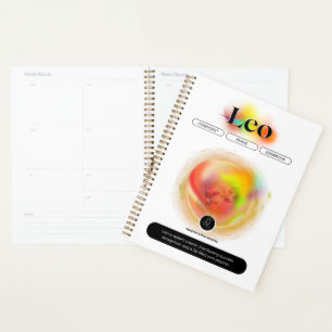 Modern Zodiac Sign Leo Zitat Elementfeuer Planer