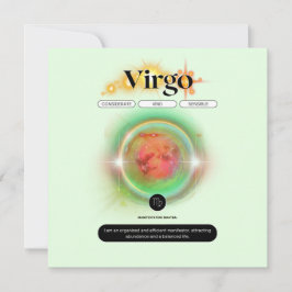 Modern Zodiac Sign Virgen Quote Earth Element Einladung