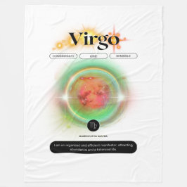 Modern Zodiac Sign Virgen Quote Earth Element Fleecedecke