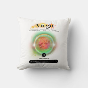 Modern Zodiac Sign Virgen Quote Earth Element Kissen