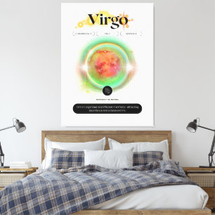 Modern Zodiac Sign Virgen Quote Earth Element Leinwanddruck