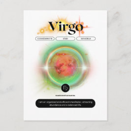 Modern Zodiac Sign Virgen Quote Earth Element Postkarte