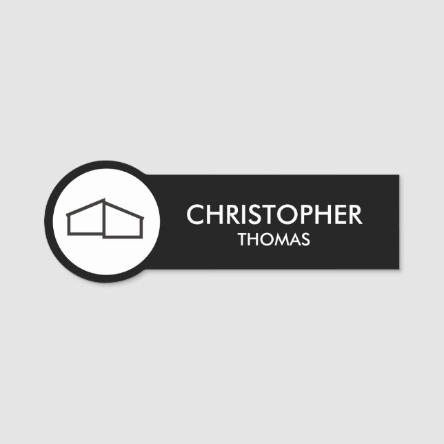 Modern Zuhause Logo Real Anwesen, Realtor Namensschild (Vorderseite)