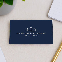 Modern Zuhause Logo Real Anwesen, Realtor Navy Blu