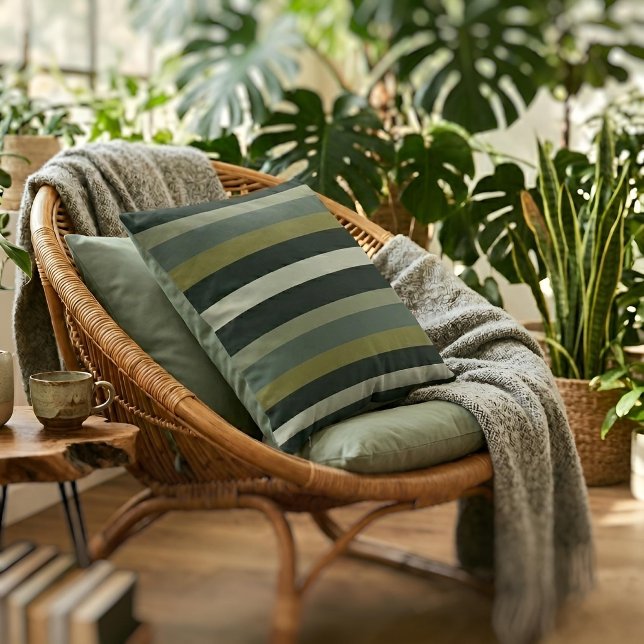 Moderna Linear | Aged Sage & Winter Moss Kissen (Lifestyle Shot)