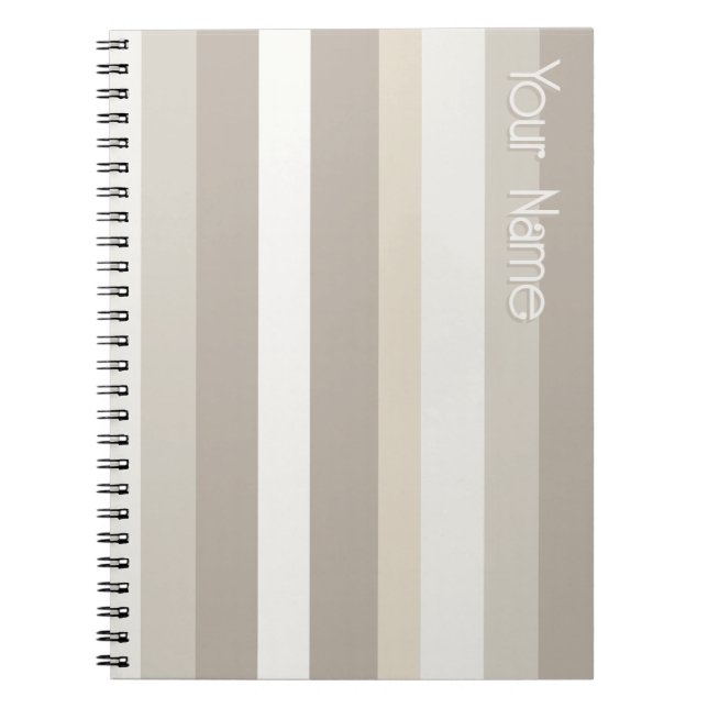 Moderna Linear | Alabaster & Bone Custom Notizblock (Vorderseite)