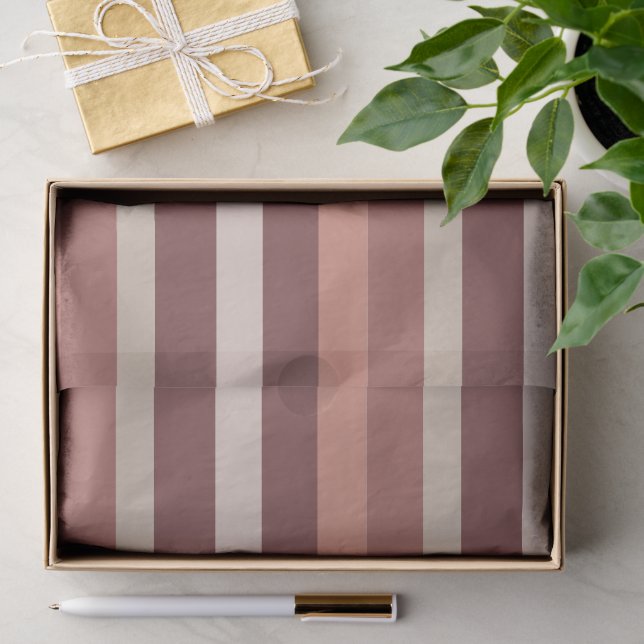 Moderna Linear | Antique Rose & Kupfer Seidenpapier (Geschenk)