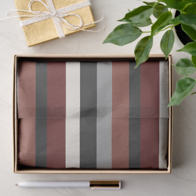 Moderna Linear | Iron Ore & Ruby Slate Seidenpapier (Geschenk)