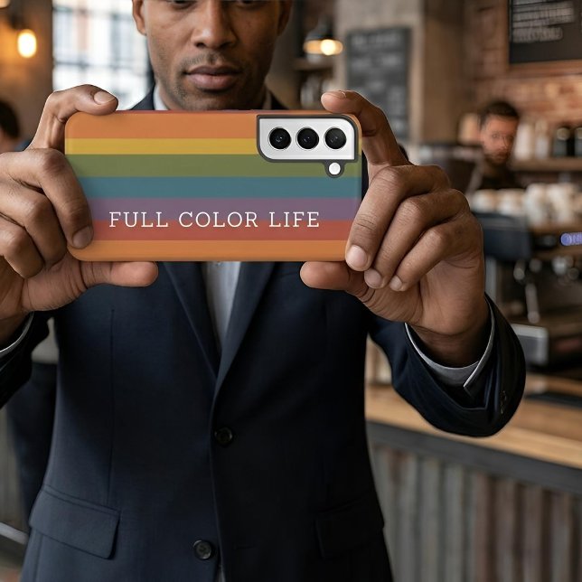 Moderna Linear | MCM Regenbogen Vollfarbe Samsung Galaxy Hülle (Lifestyle Shot)