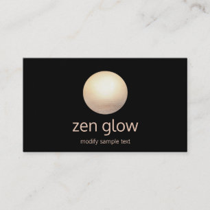 ModernBlack Minimalistischer Gold-Circle Visitenkarte