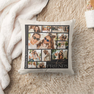 Moderne 11-Foto-Collage beste Freunde in beliebige Kissen