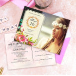 Moderne 16 . Geburtstag Geburtstagsfeier Blume Ein Einladungspostkarte<br><div class="desc">Moderne 16 . Geburtstag Geburtstag Blume Einladung Postkarte. Der Text kann über das Menü "Details" geändert werden. Klicken Sie auf den Button "Anpassen" und können Sie Text- und Farbstil ändern. Bitte kontaktieren Sie mich,  wenn Sie Hilfe benötigen,  passende Artikel benötigen oder besondere Wünsche haben.</div>