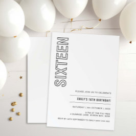 Moderne 16. Geburtstagsparty Einladung