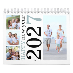 Moderne 17 Fotos Fette Schrift 2027 Kalender