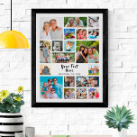 Moderne 19 Fotomaterial Personalisiert Poster<br><div class="desc">Erstellen Sie ein modernes, einzigartiges Collage Poster oder ein Wandkunstwerk, indem Sie dieses leicht hochzuladende Foto-Collage-Template mit 19 Quadrat- und Rechteck-Aufnahmen verwenden, um eine Vielzahl von Fotos zu beherbergen, und personalisiert mit Ihrem eigenen Foto in Ihrer Auswahl von Schriftart-Stilen und Farben. Der bearbeitbare Text wird in einem wechselbaren Schriftart mit...</div>