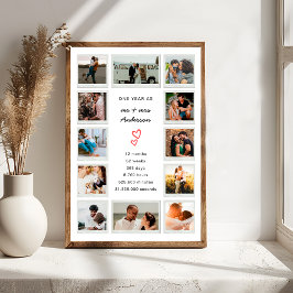 Moderne 1. Jubiläumsfotografie Poster