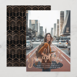 Moderne, 2021, Rose Gold Graduation Ankündigungen