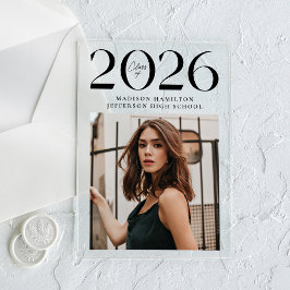 Moderne 2025 Foto Akryllische Abschluss Ankündigun Acryleinladungen