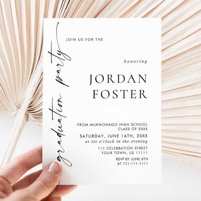 Moderne 2025 FOTO Graduation Party Einladung Postkarte (Von Creator hochgeladen)