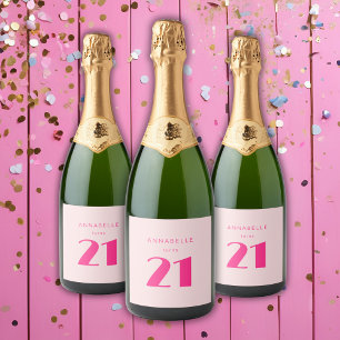 Moderne 21. Einundzwanzig Pink Geburtstagsfeier