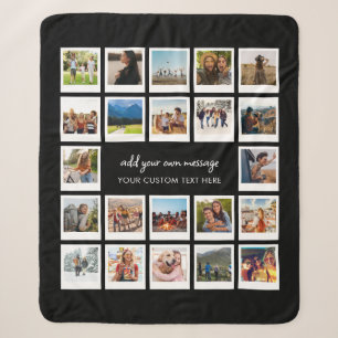 Moderne 22 Personalisierte FotoCollage Sherpadecke