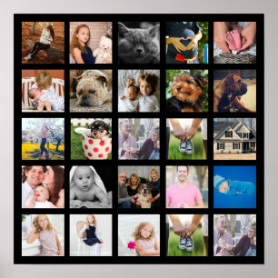 Moderne 25 Familien-Foto-Collage Poster