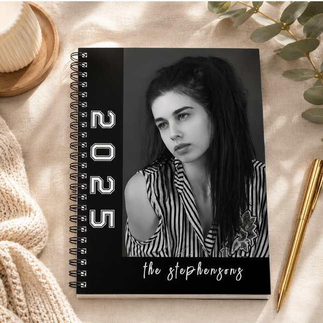 Moderne 2-Foto-Collage personalisiert Notizblock (Modern 2 Photo Collage Personalized Notebook)