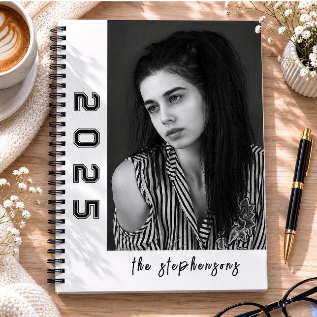 Moderne 2-Foto-Collage personalisiert Notizblock (Modern 2 Photo Collage Personalized Notebook)