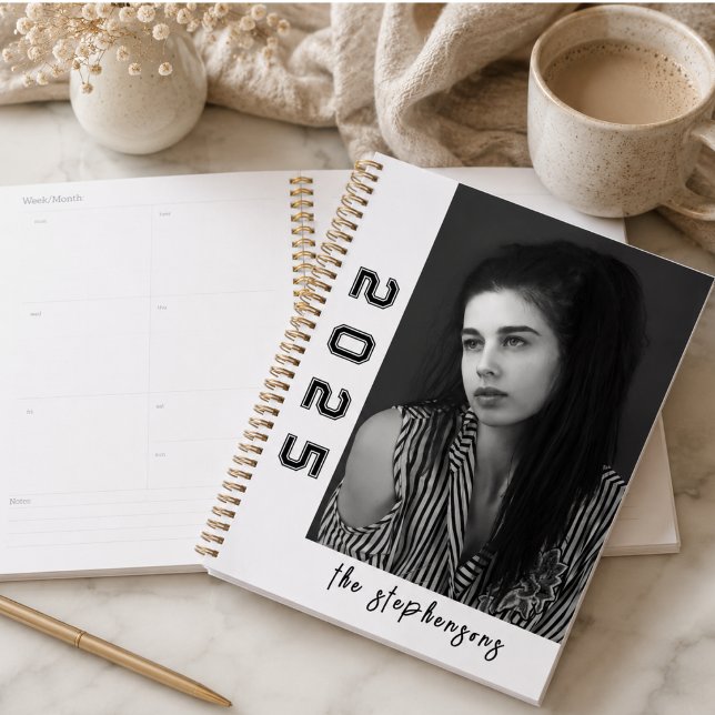 Moderne 2-Foto-Collage Personalisiert Planer (Modern 2 Photo Collage Personalized Planner)