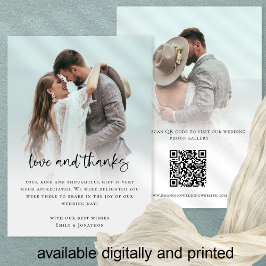 Moderne 2-Foto-Fett-Liebe für QR-Code dank Karte