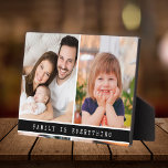Moderne 2-Fotokollektion-Familie ist alles, was zu Fotoplatte<br><div class="desc">Eine niedliche und moderne Collage aus Foto,  die mit 2 Bildern personalisiert werden kann. Family Is Everything Zitat fügt dem Foto Geschenk einen sentimentalen Wert hinzu.</div>