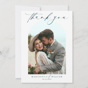 Moderne 2 Fotos Hochzeit Dankeschön Karte
